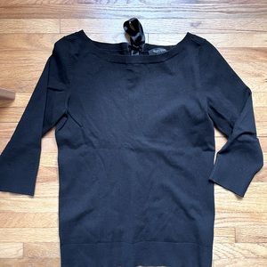 Gorgeous black top with satin back tie